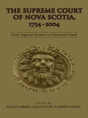 cover image of The Supreme Court of Nova Scotia, 1754-2004